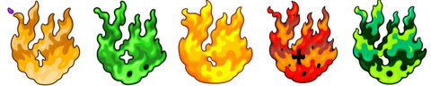 Fire in the five 1988 worlds
